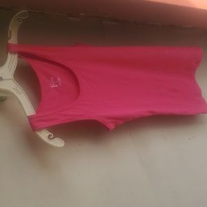 Felina Ribbed Narrow Barbie PINK Tank Size L